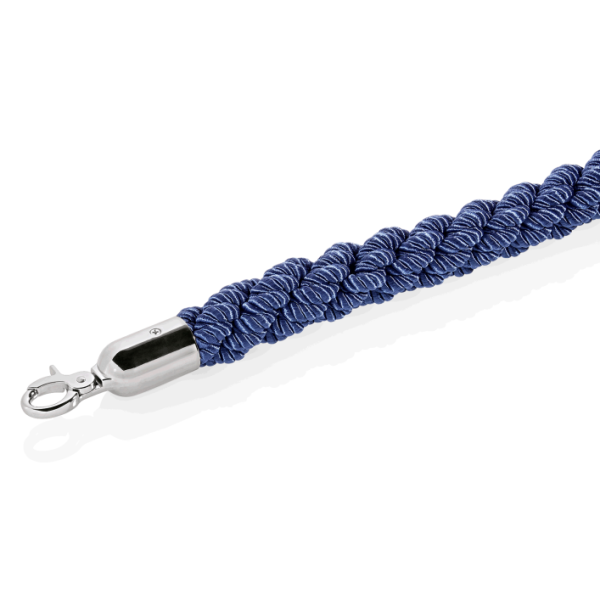 Verbindungskordel Classic - blau, geflochten, Beschläge verchromt, 150 cm