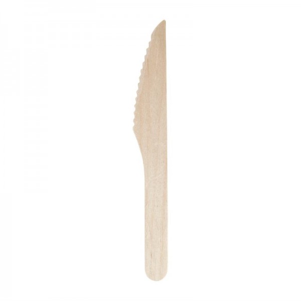 Fiesta Green Einweg Holzbesteck Messer Biologisch abbaubar 100 Stück