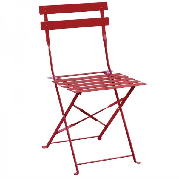 Bolero klappbare Terrassenstühle Stahl rot 2 Stück