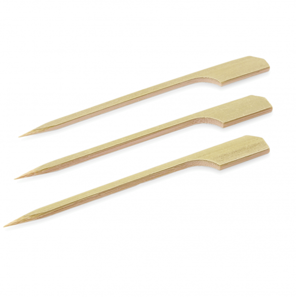 Bambus-Picker Set mit Fähnchen, 12x0,3 cm, Beutel á 100 Stück