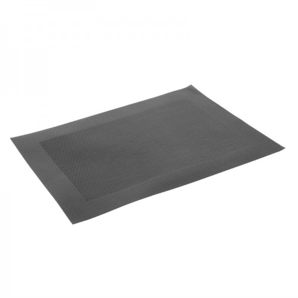 Olympia gewebte Tischsets PVC schwarz 4 Stück