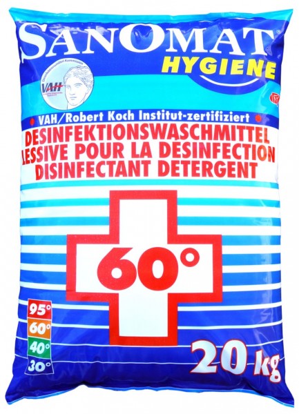 Sanomat Waschpulver zertifiziert VAH & Robert Koch Institut