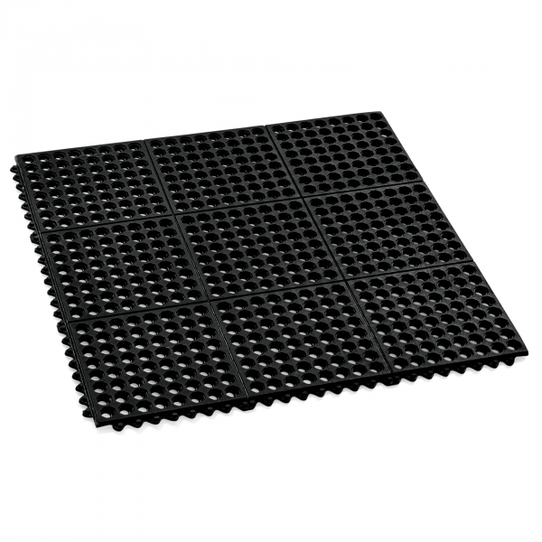 Fußbodenmatte, 91,5 x 91,5 x 1,2 cm, Gummi