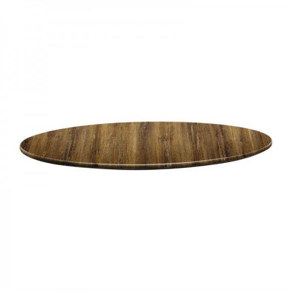 Topalit Smartline runde Tischplatte Atacama Kirschenholz 80cm