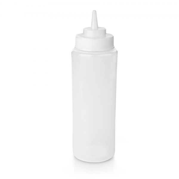 Quetschflasche, 0,95 ltr., transparent, Polyethylen