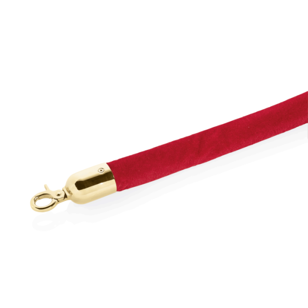 Verbindungstau Classic - rot, Beschläge goldfarben, Länge 200 cm/Ø 38 cm