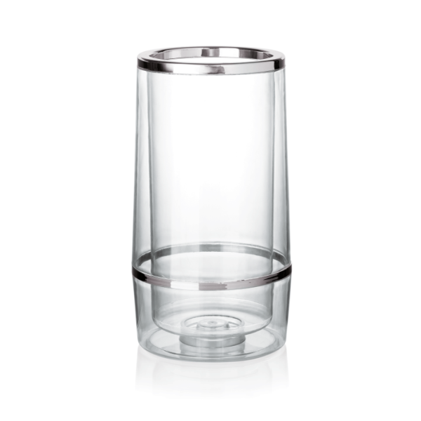 Flaschenkühler, transparenter Kunststoff, Ø 23 cm / Höhe 11,5 cm