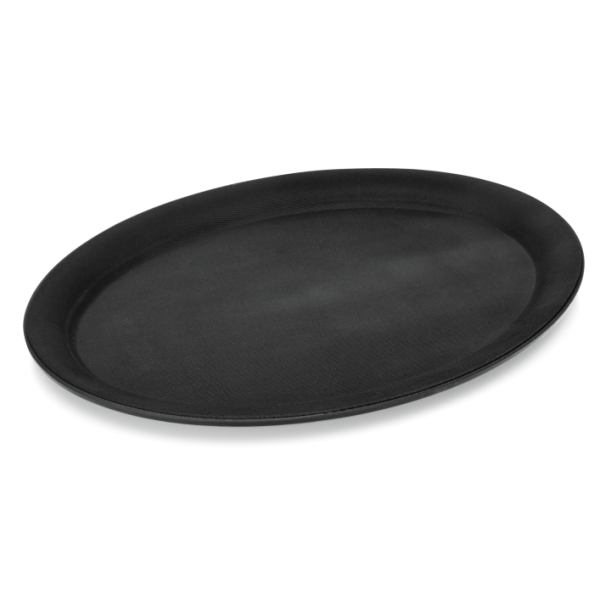 PP-Tablett, rutschfest, schwarz - 26,5x19 cm